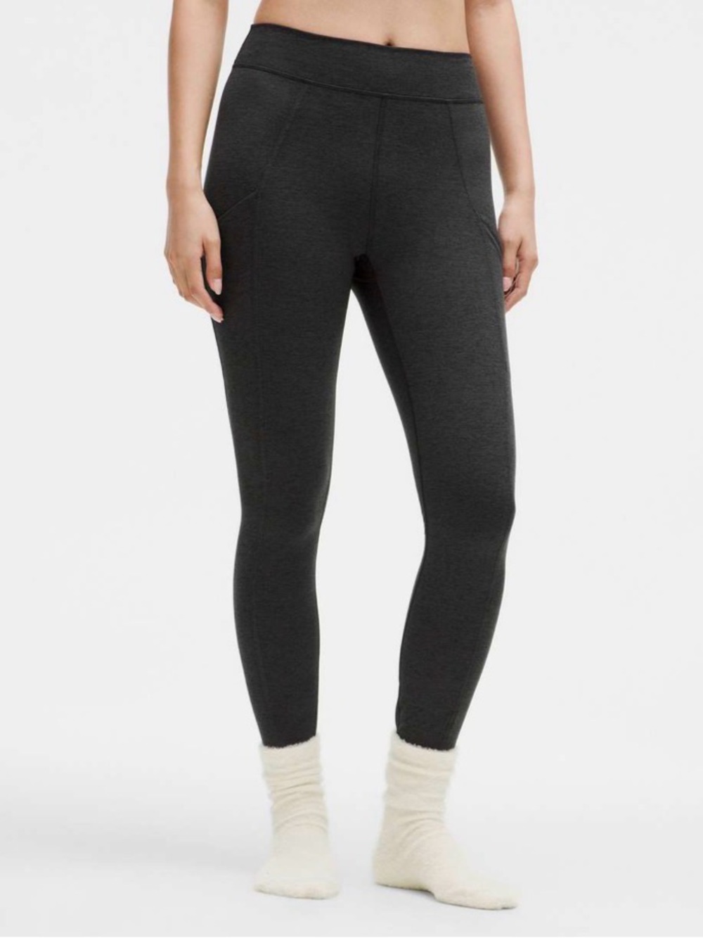 NWOT - Lululemon Soft Sueded Leggings (25”, Heather Black)